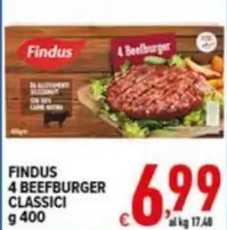 Iper Triscount Findus 4 Beefburger Classici offerta