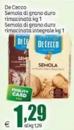 Elite De Cecco Semola di grano duro rimacinata offerta