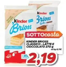 MA Supermercati Kinder Brioss classico latte e cioccolato offerta
