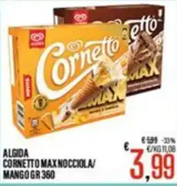 Supermercati EffePiù Algida Cornetto Max Nocciola/Mango offerta