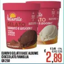 Supermercati EffePiù Eurovo gelato base albume cioccolato vaniglia offerta