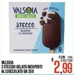 Supermercati EffePiù Valsolia 3 stecci gelato ricoperti al cioccolato offerta