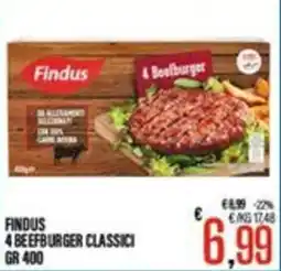 Supermercati EffePiù Findus 4 Beefburger Classici offerta
