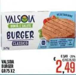 Supermercati EffePiù Valsolia burger classico offerta