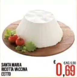 Supermercati EffePiù Santa Maria ricotta vaccina offerta