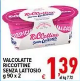 Iper Triscount Valcolatte riccottine senza lattosio offerta