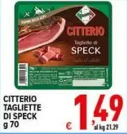 Iper Triscount Citterio tagliette di speck offerta