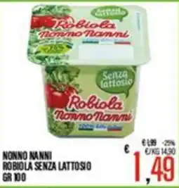 Supermercati EffePiù Robiola senza lattosio Nonno Nanni offerta