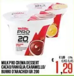 Supermercati EffePiù Milk Pro crema dessert offerta