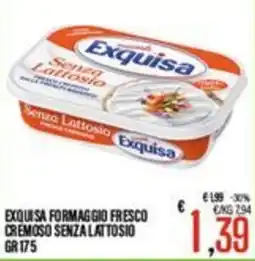 Supermercati EffePiù Exquisa formaggio fresco cremoso senza lattosio offerta