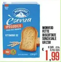 Supermercati EffePiù Monviso fette biscottate senza sale offerta