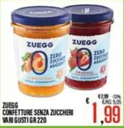 Supermercati EffePiù Zuegg confetture senza zuccheri offerta