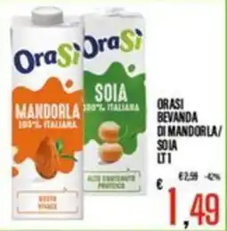 Supermercati EffePiù OraSi bevanda di mandorla/soia offerta