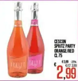 Supermercati EffePiù Cescon Spritz Party Orange/Red offerta
