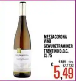 Supermercati EffePiù MezzaCorona vino gewurztraminer offerta