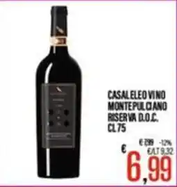 Supermercati EffePiù Casaleleo vino montepulciano riserva d.o.c. offerta