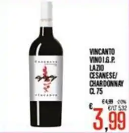 Supermercati EffePiù Vincanto Vino I.G.P. Lazio Cesanese/Chardonnay offerta