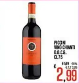 Supermercati EffePiù Piccini vino chianti d.o.c.g. cl.75 offerta