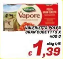 Idromarket Valfrutta polpa gran cubetti offerta