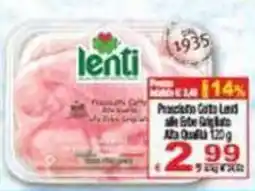 CTS Supermercati Prosciutto Cotto Lenti offerta