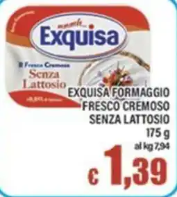 Top Supermercati Exquisa formaggio fresco cremoso senza lattosio offerta