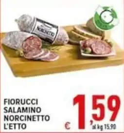 Iper Triscount Fiorucci salamino norcinetto l'etto offerta