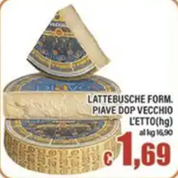 Top Supermercati Lattebusche Form. Piave Dop Vecchio offerta