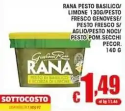 Sacoph Pesto di basilico e scorza di limone Rana offerta