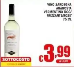 Sacoph Vino Sardegna Aragosta Vermentino Doc Frizzante/Rose offerta
