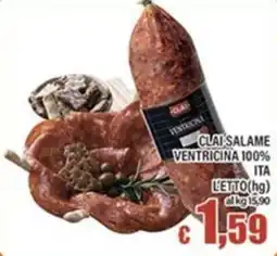 Top Supermercati Clai Salame Ventricina 100% offerta
