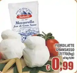 Top Supermercati Mozzarella fiore di Gran Sasso Sabelli offerta