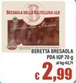 Top Supermercati Beretta bresaola offerta