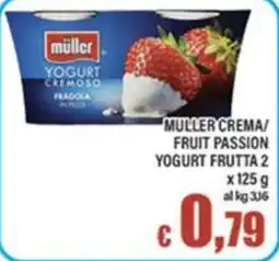 Top Supermercati Müller Yogurt Cremoso Fragola offerta