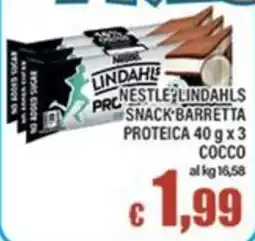 Top Supermercati Nestlé Lindahls Snack Barretta Proteica Cocco offerta