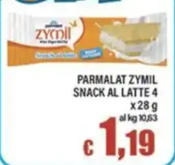 Top Supermercati Parmalat Zymil Snack al latte 4 offerta
