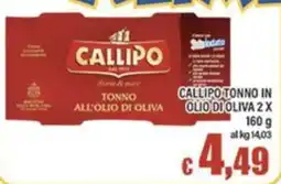 Top Supermercati Callipo tonno all'olio di oliva offerta