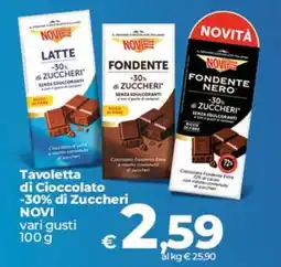 Ipercoop Radenza Tavoletta di Cioccolato NOVI offerta