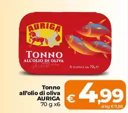 Ipercoop Radenza Tonno all'olio di oliva Auriga offerta