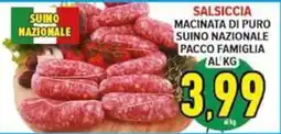 Iper Triscount Salsiccia macinata di puro suino nazionale offerta