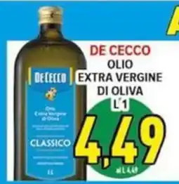 Iper Triscount De Cecco olio extra vergine di oliva classico offerta