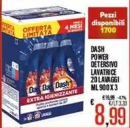 Supermercati EffePiù Dash Power Detersivo Lavatrice offerta