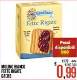 Supermercati EffePiù Mulino Bianco Fette Rigate offerta