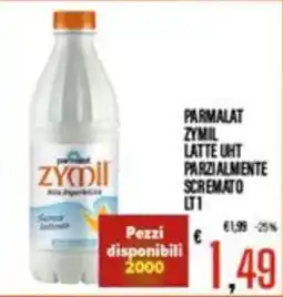 Supermercati EffePiù Parmalat Zymil latte UHT parzialmente scremato offerta