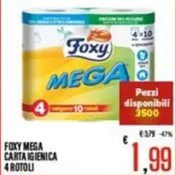 Supermercati EffePiù Foxy Mega carta igienica offerta