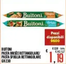 Supermercati EffePiù Buitoni pasta brisée rettangolare/pasta sfoglia rettangolare offerta