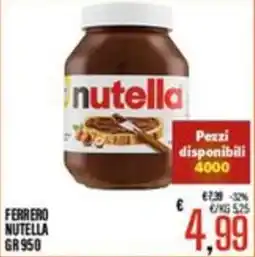 Supermercati EffePiù Ferrero Nutella offerta