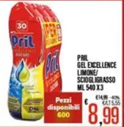 Supermercati EffePiù Pril gel excellence limone offerta