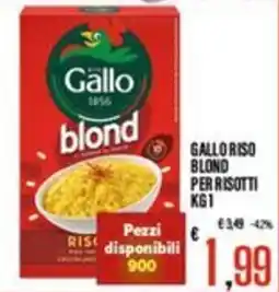 Supermercati EffePiù Gallo riso blond per risotti offerta