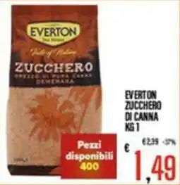 Supermercati EffePiù Everton zucchero di canna offerta