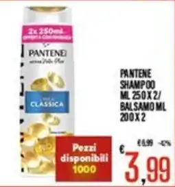 Supermercati EffePiù Pantene shampoo e balsamo classica offerta
